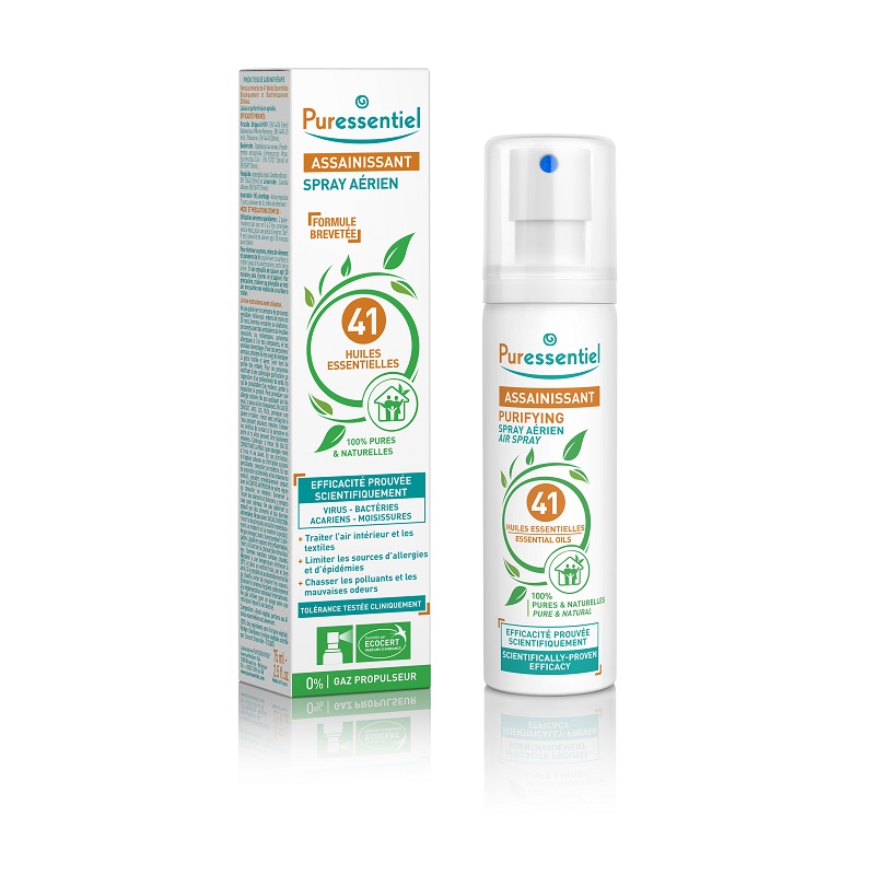 Pulverizator de purificare a aerului cu 41 uleiuri esentiale 75 ml, Purifying, Puressentiel