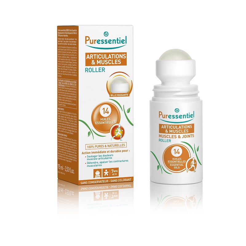 Roller antireumatic cu 14 uleiuri esentiale 75 ml, Muscle & Joints, Puressentiel 