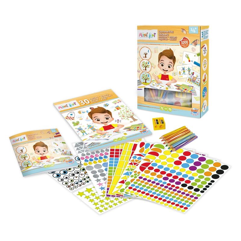 Joc educativ Abtibilduri Mini Art, +3ani, BK4003, Buki