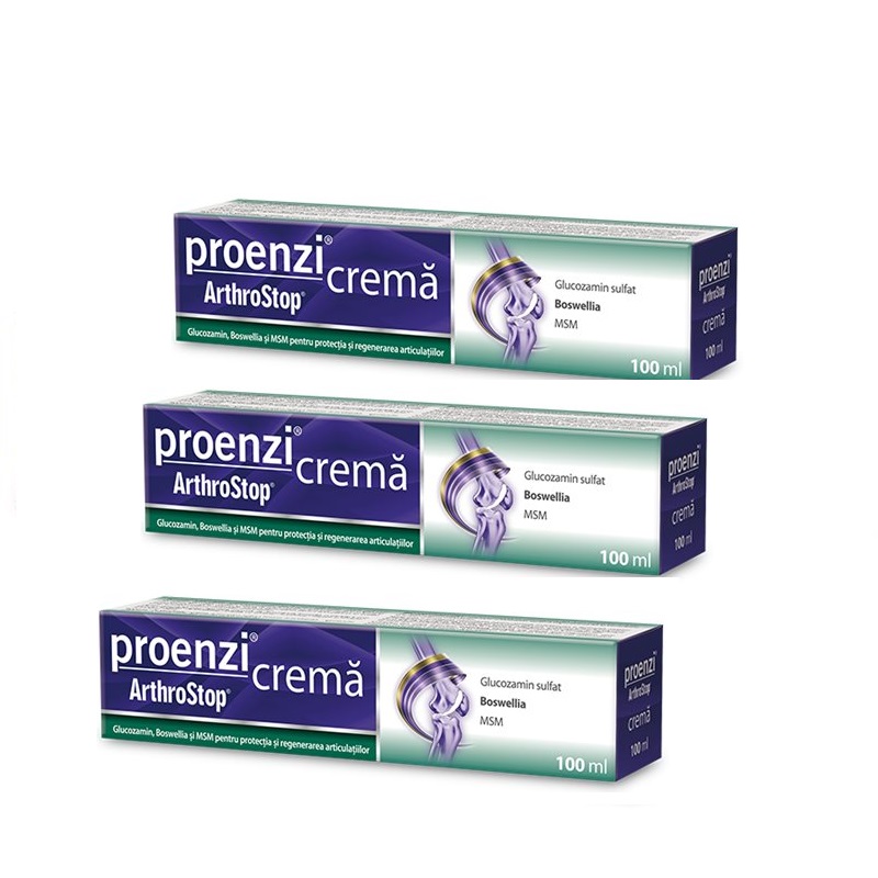 Pachet Proenzi Artrostop Crema,, 3x100ml, Walmark