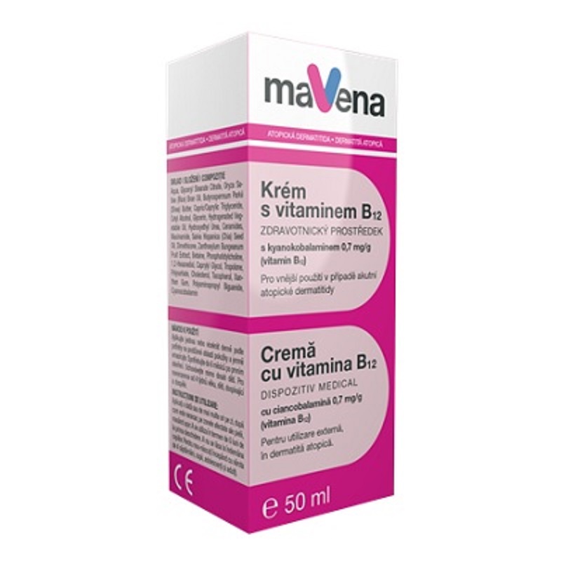  Crema pentru dermatita atopica cu vitamina B12, 50 ml, Mavena