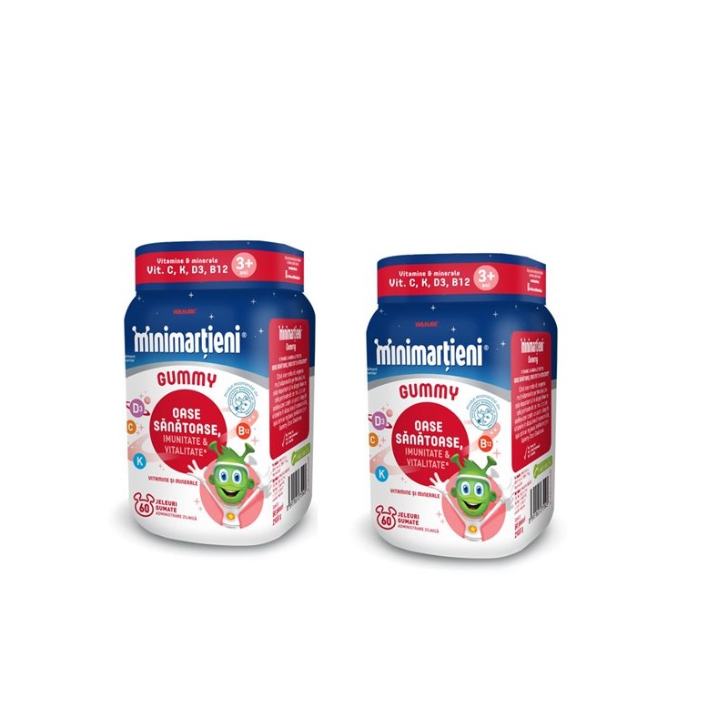 Pachet Minimartieni Gummy Oase Sanatoase, 2x60 drajeuri, Walmark