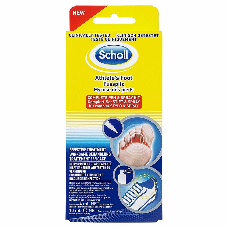 Set Complet Creion si Spray pentru micoza piciorului, Scholl