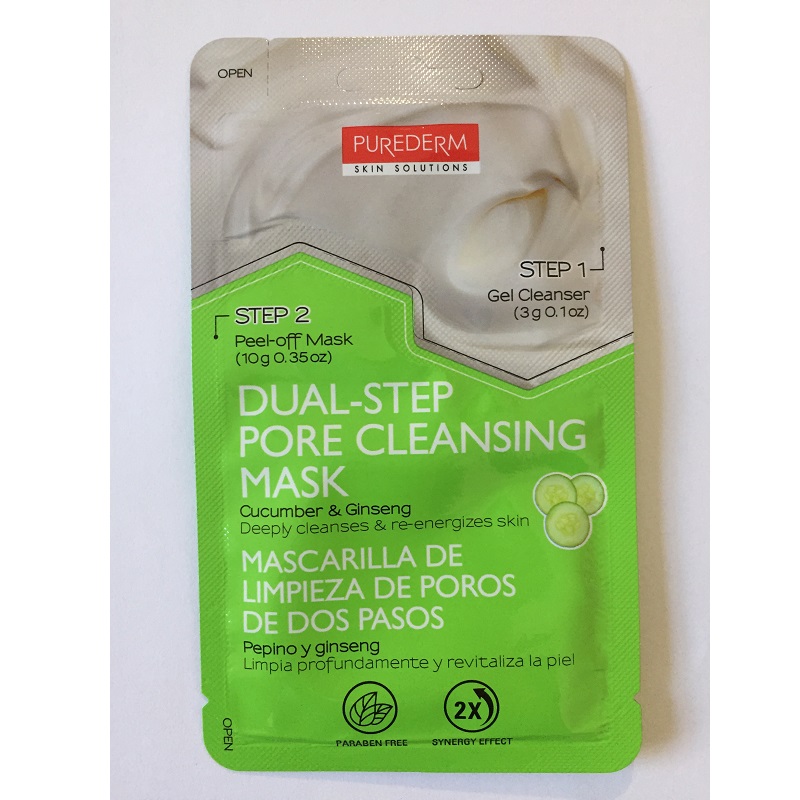 Masca peel-off curatare si reenergizare in 2 pasi, Castravete si Ginseng, 3g+10g, Purederm