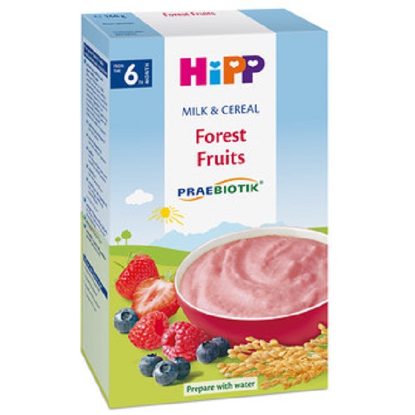 Cereale cu lapte si fructe de padure, +6 luni, 250 g, Hipp
