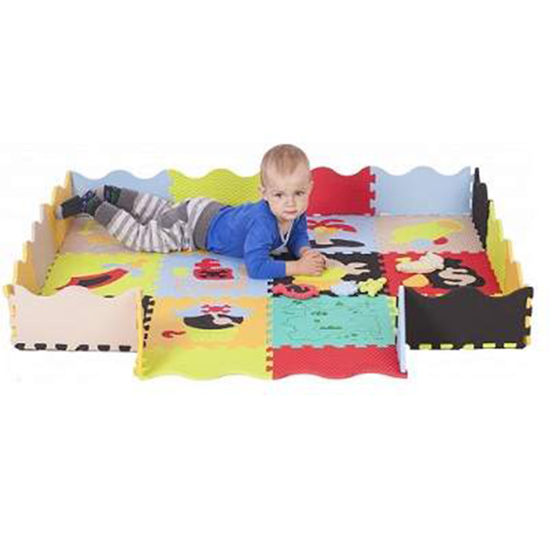 Covoras Puzzle Aventurile Piratilor, 122x122cm, BabyGreat