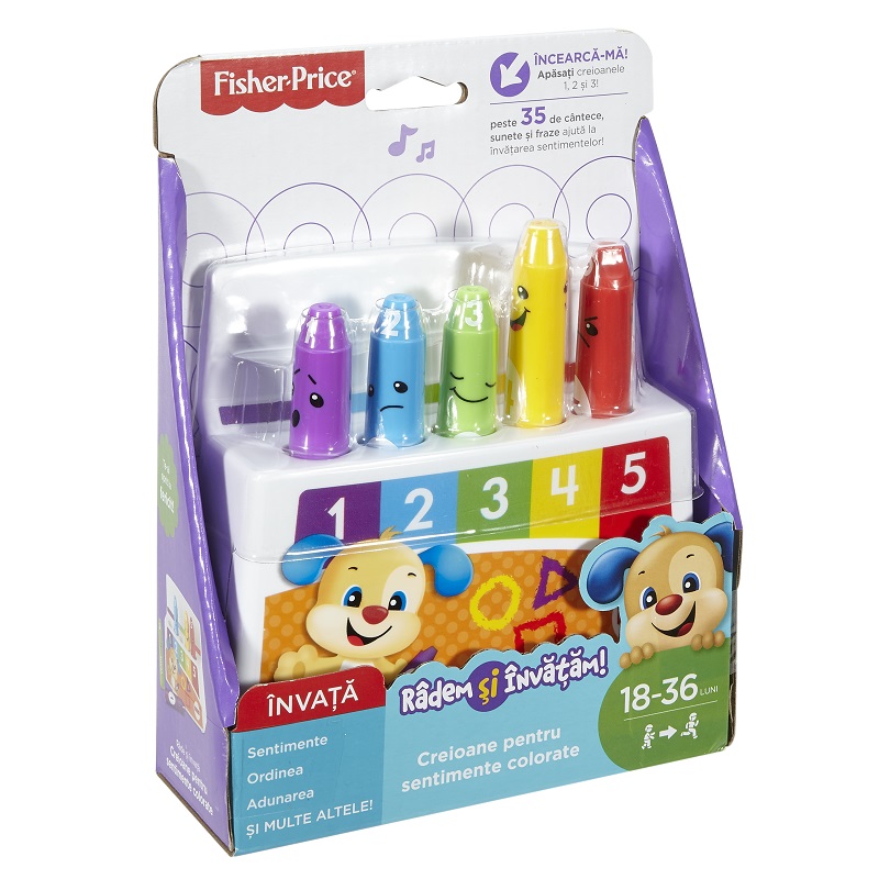 Creioane colorate, +18luni, FLN96, Fisher Price