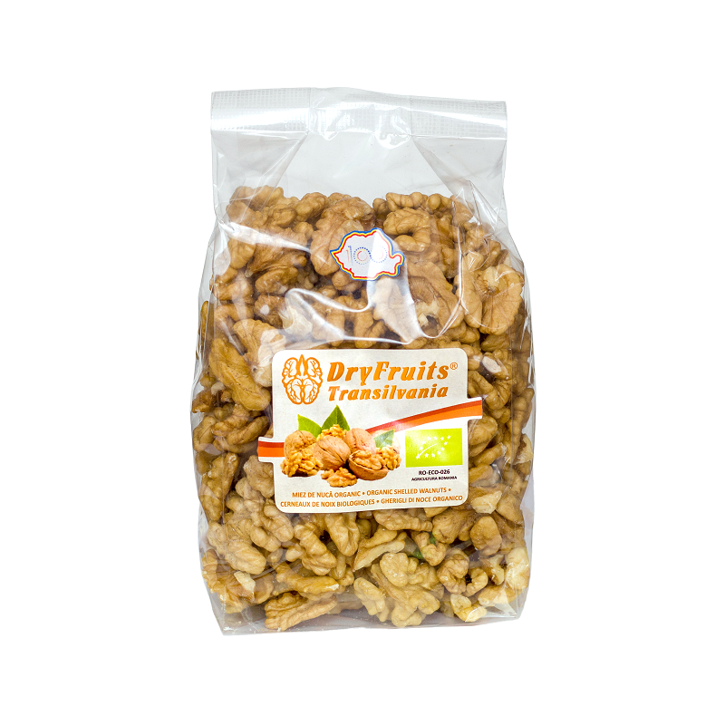 Miez de nuca ecologic, 400 g, Dry Fruits Transilvania
