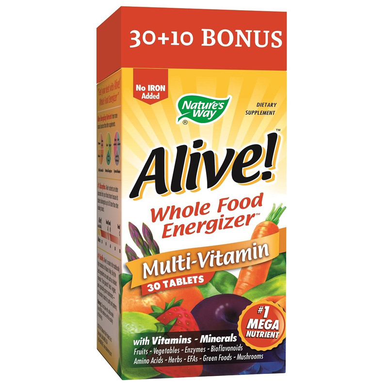 Multi-Vitamine Alive, 40 tablete, Natures Way