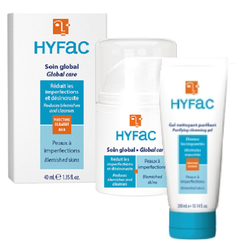 Pachet Crema globala anti-imperfectiuni cu AHA si Gel de spalare Hyfac, Moulin Royal Cosmetics