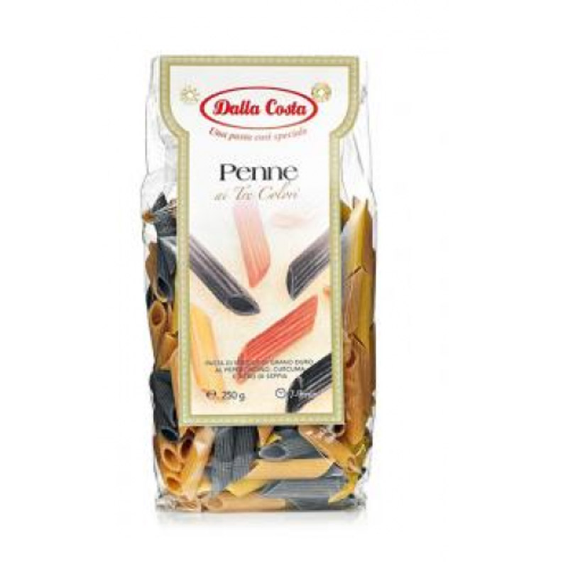 Paste din grau dur tricolore Penne, 250 g, Dalla Costa