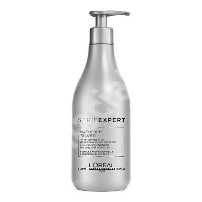 Sampon neutralizator pentru parul gri sau alb Silver Magnesium, 500 ml, Loreal Professionnel