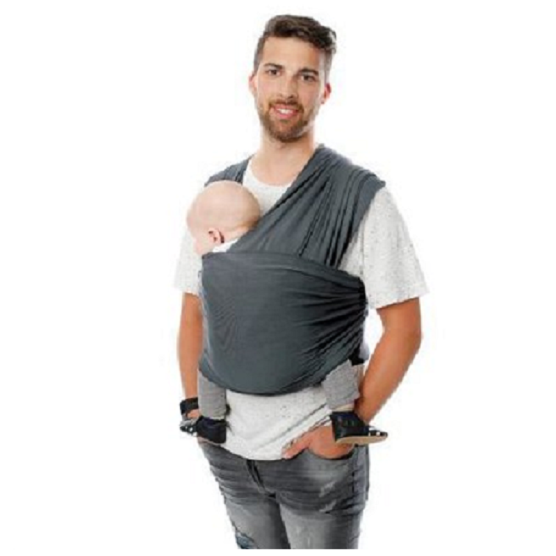 Sistem de purtare pentru copii, Wrap Tricot Slen Organic, Moon Mist Grey, Babylonia