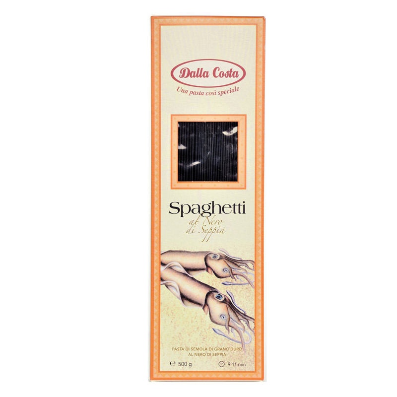 Spaghete din grau dur cu sepia, 500 g, Dalla Costa