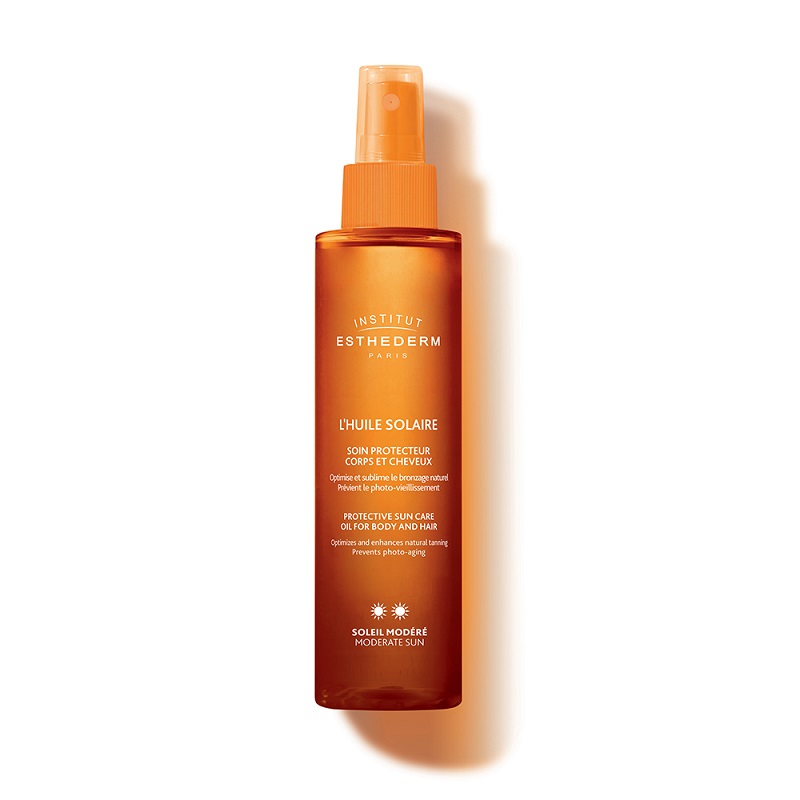 Ulei protectie medie pentru corp si par Sun, 150 ml, Institut Esthederm