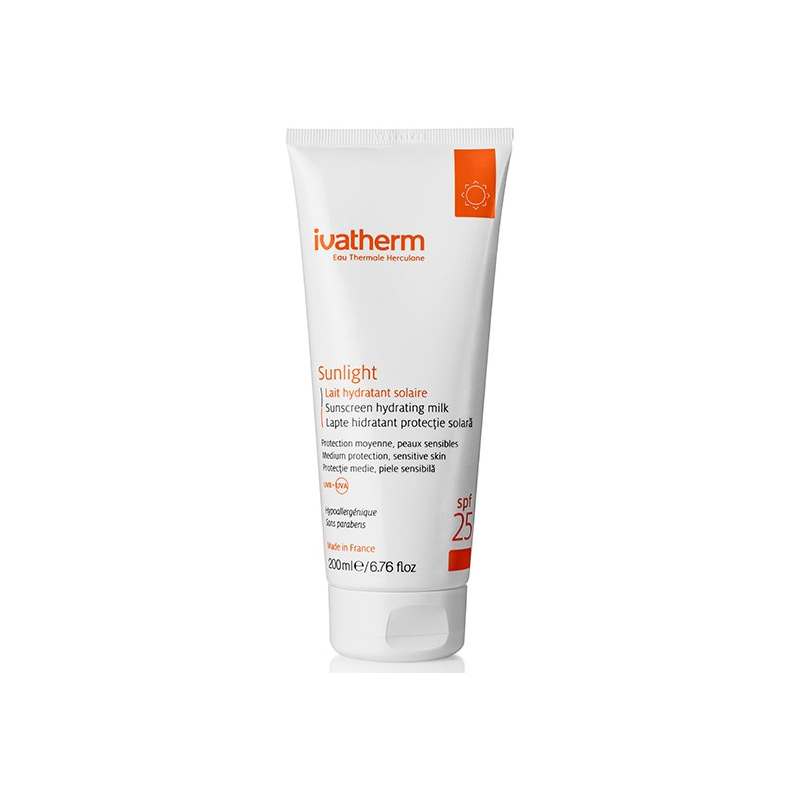 Lapte hidratant SPF25 Sunlight, 200 ml, Ivatherm