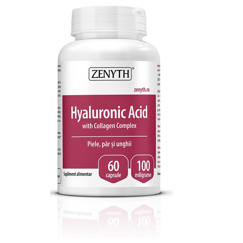 Acid hialuronic cu complex de colagen, 60 capsule, Zenyth