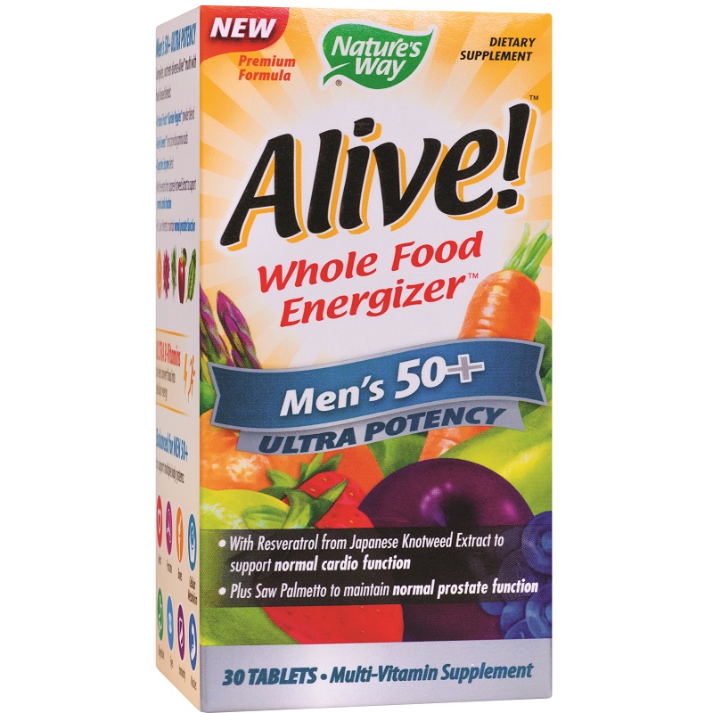 Alive Men's 50+ Ultra, 30 tablete filmate, Natures Way