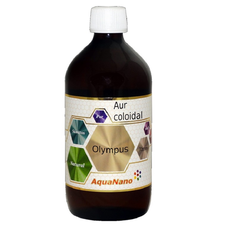 Aur coloidal 30ppm AquaNano Olimpus, 500 ml, Aghoras