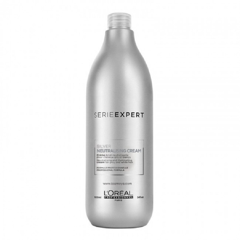 Balsam crema pentru neutralizare si luminozitate pentru par alb sau gri, Silver, 1000 ml, Loreal Professionnel