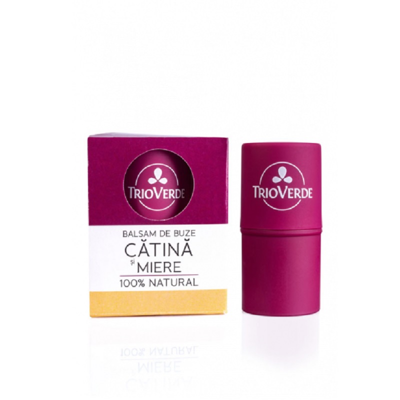 Balsam de buze cu catina si miere, 4g, Trio Verde