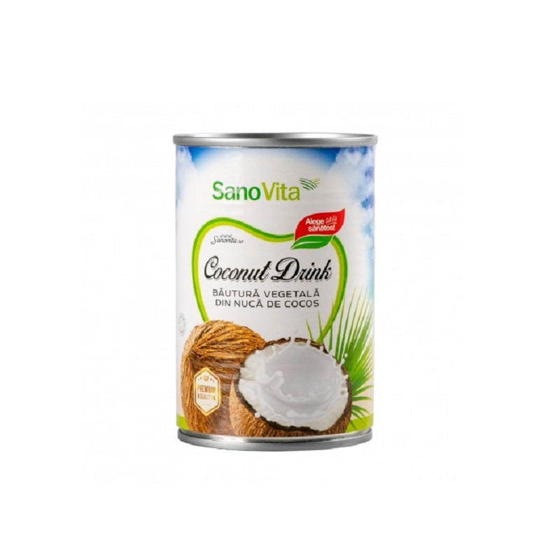 Bautura vegetala din nuca de cocos, 400 ml, Sanovita