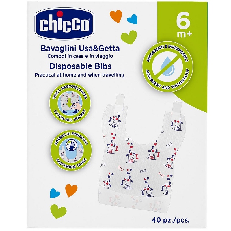 Bavete unica folosinta, 40 buc, 67440-7, Chicco