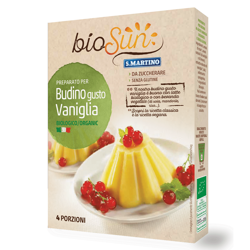 Pudra pentru budinca de vanilie Bio fara gluten Biosun, 35 gr, S.Martino