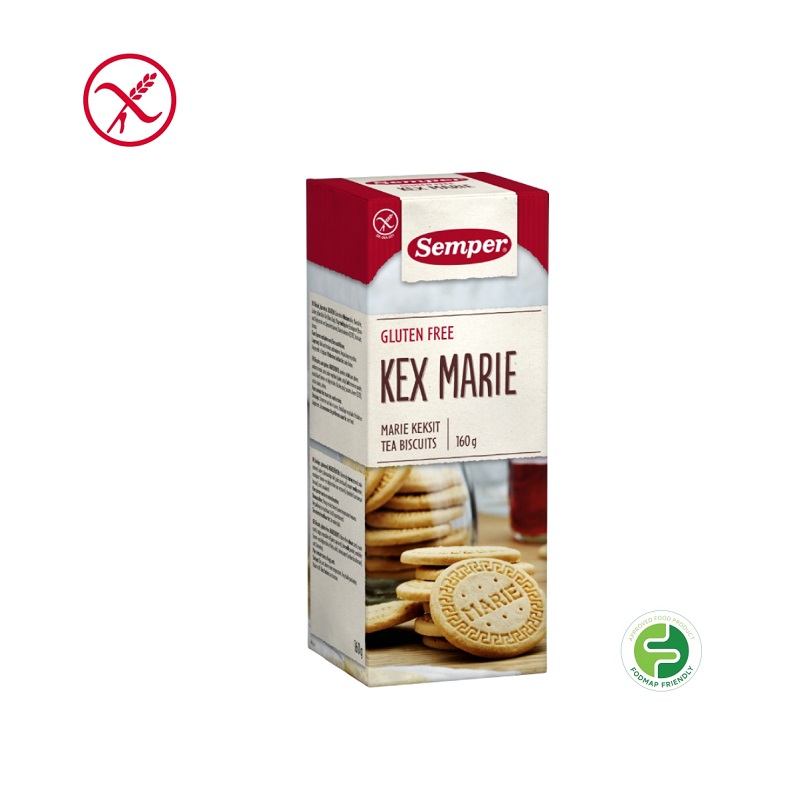 Biscuiti Marie pentru ceai, Fara Gluten, 5665, 160g, Semper