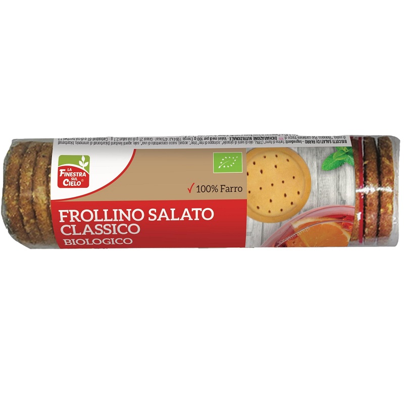 Biscuiti Bio sarati cu grau spelta, 230 g, Finestra Cielo