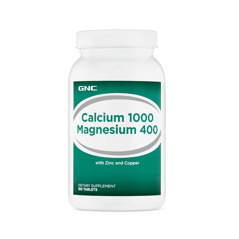 Calciu 1000 mg si Magneziu 400 mg, 80 tablete, GNC