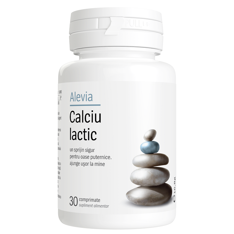 Calciu Lactic, 30 comprimate, Alevia