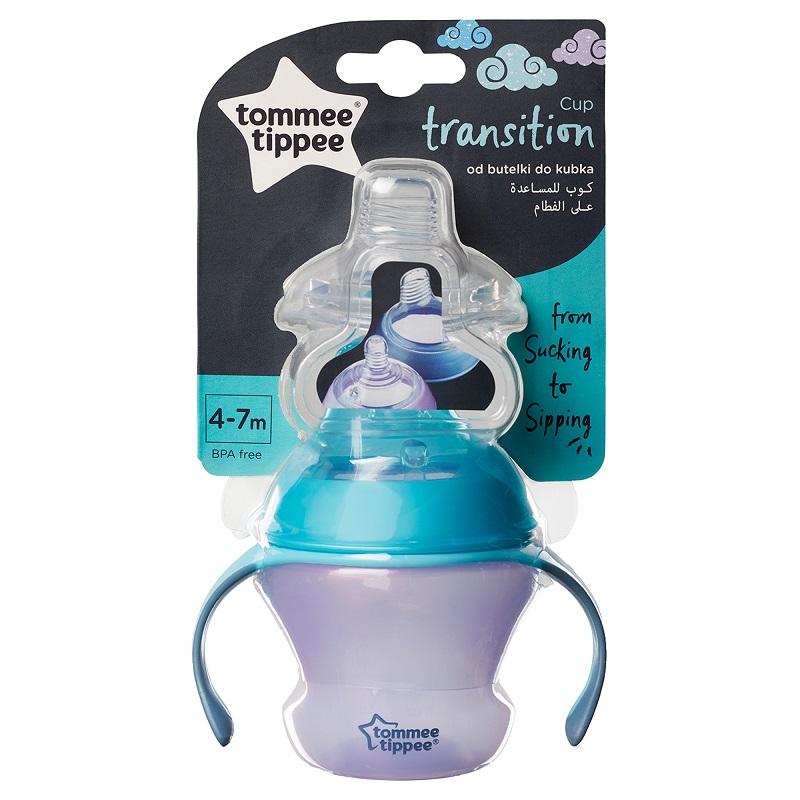 Cana de tranzitie 4-7 luni, Mov, 150 ml, TT0052, Tommee Tippee