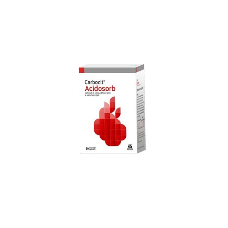 Carbocit Acidosorb, 30 comprimate masticabile, Biofarm