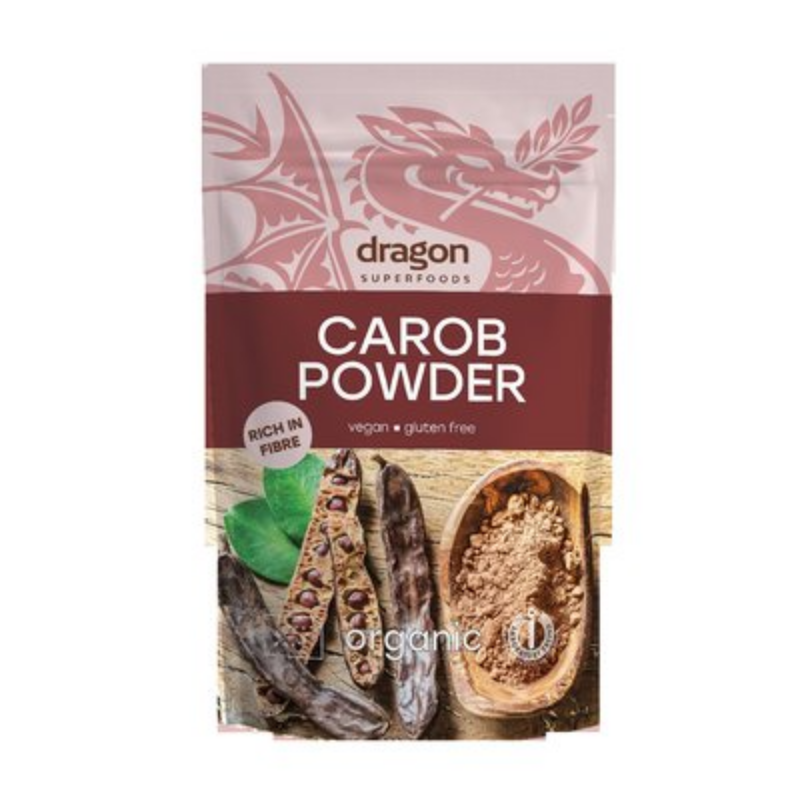 Carob pudra organic, 200 gr, Dragon Superfoods