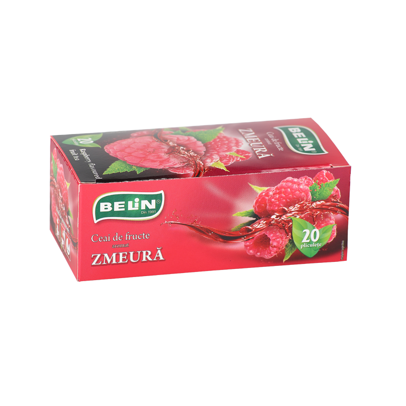 Ceai de fructe cu aroma de zmeura, 20 plicuri, Belin