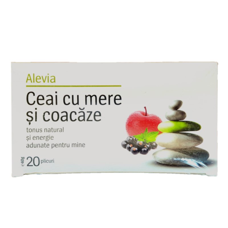 Ceai de mere si coacaze, 20 plicuri, Alevia