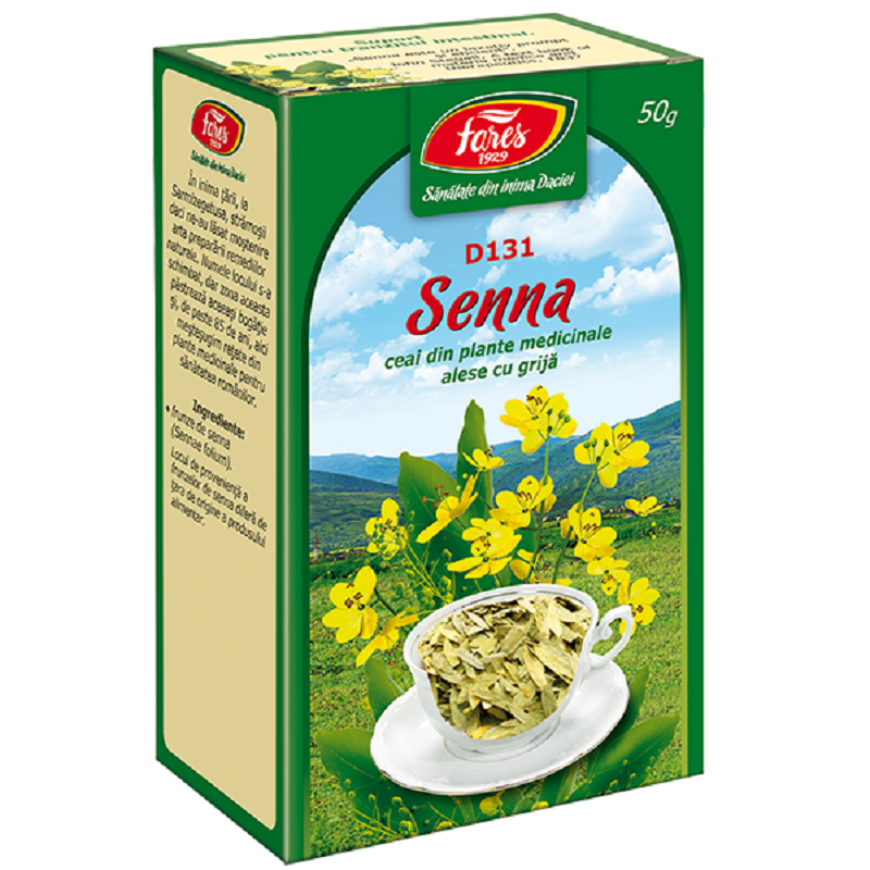 Ceai senna, 50 g, Fares