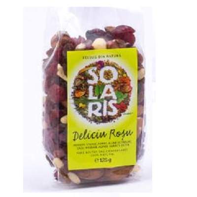 Amestec de fructe Deliciu Rosu, 125 g, Solaris