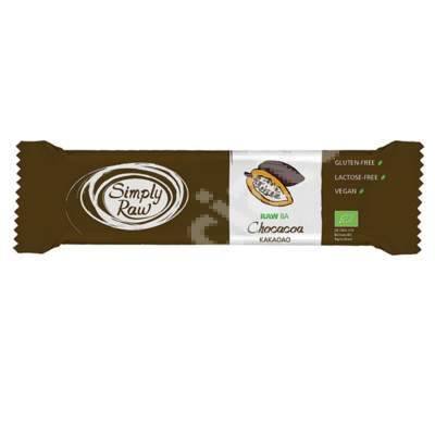 Baton bio cu ciocolata, Raw Bar, 40 g, Simply Raw