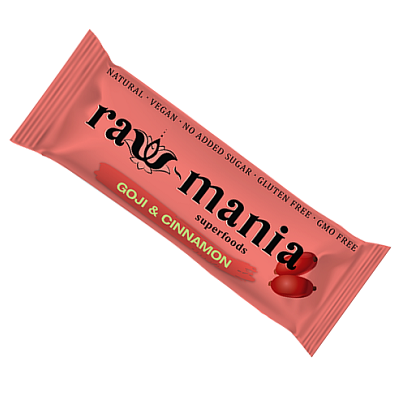 Baton cu goji si scortisoara, 45g, Raw Mania