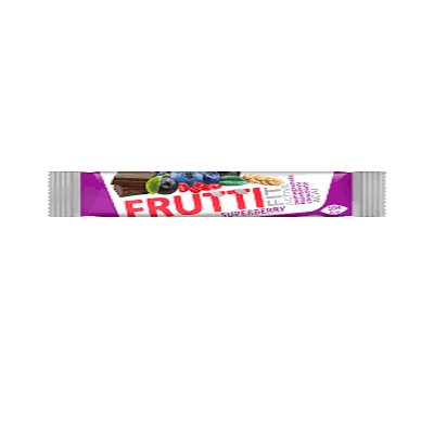 Baton de cereale cu rodii afine acai si ciocolata neagra, 25 g, Frutti Fit Active