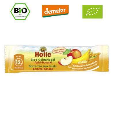 Baton Eco cu cereale, mere si banane, +12luni, 25g, Holle Baby Food