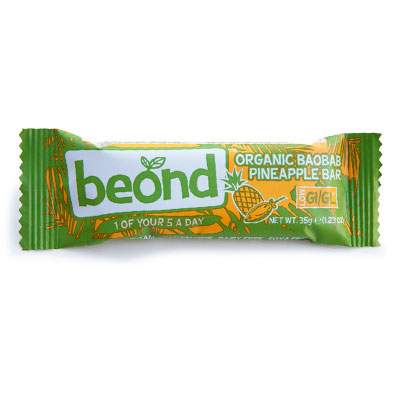 Baton cu baobab si ananas, 35 g, Beond