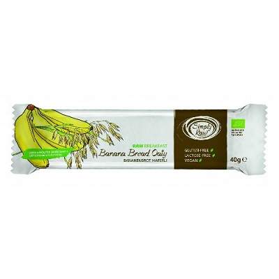 Baton Raw Breakfast cu banane si ovaz, 40 g, Simply Raw