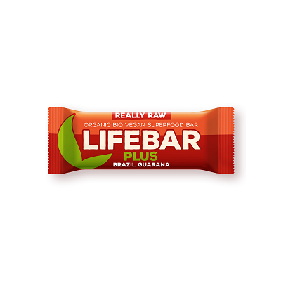 Baton Raw cu nuci de Brazilia si guarana, 47g, Lifebar