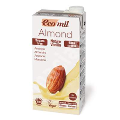 Bautura Bio de migdale cu curcuma si vanilie, 1 L, Ecomil