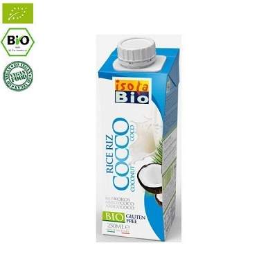 Bautura Bio vegetala din orez cu cocos, 250 ml, Isola Bio