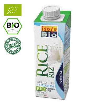 Bautura vegetal din orez cu calciu Isola Bio, 250 ml, AbaFoods