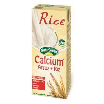 Bautura vegetala, din orez cu calciu marin, 200 ml, Naturgreen